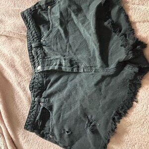 Wild Fable Black Jean Shorts Distressed Style
